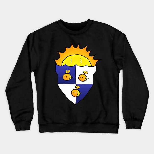 Cute Coat of Arms - Sun and Bees Crewneck Sweatshirt by JonGrin